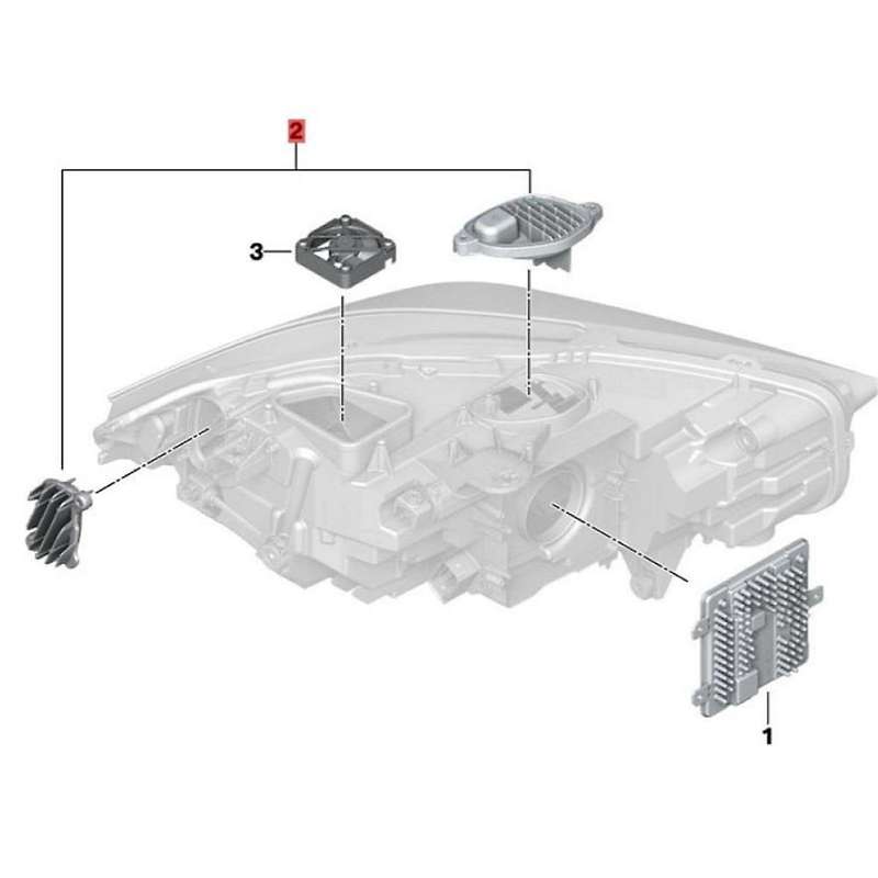 1Pair Headlight LED Module Turn Signal for 1 2 Series F44 F40 118i 2020-2022 63119448115 63119448116