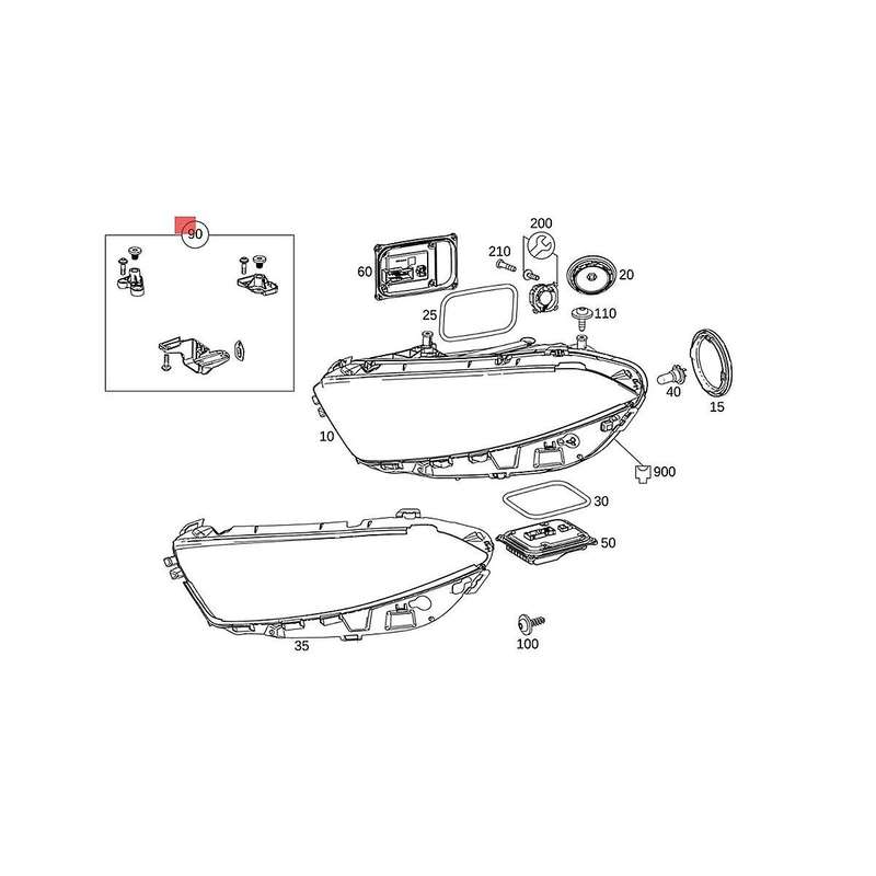 1Pair Headlight Repair Bracket Mount Kits A1778201701 A1778201801 for A CLA Class W177 W118 2018-202