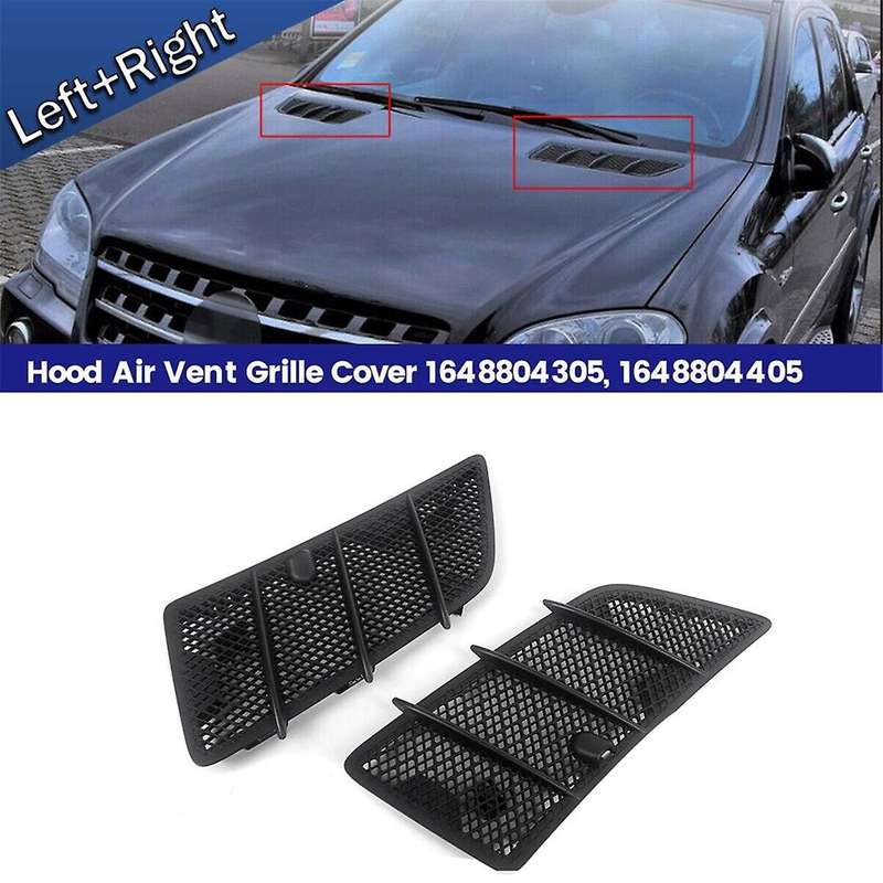1Pair Hood Air Vent Grille Cover for ML -Class W164 2007-2012 ML320 350 ML63AMG GL350 Radiator Vent