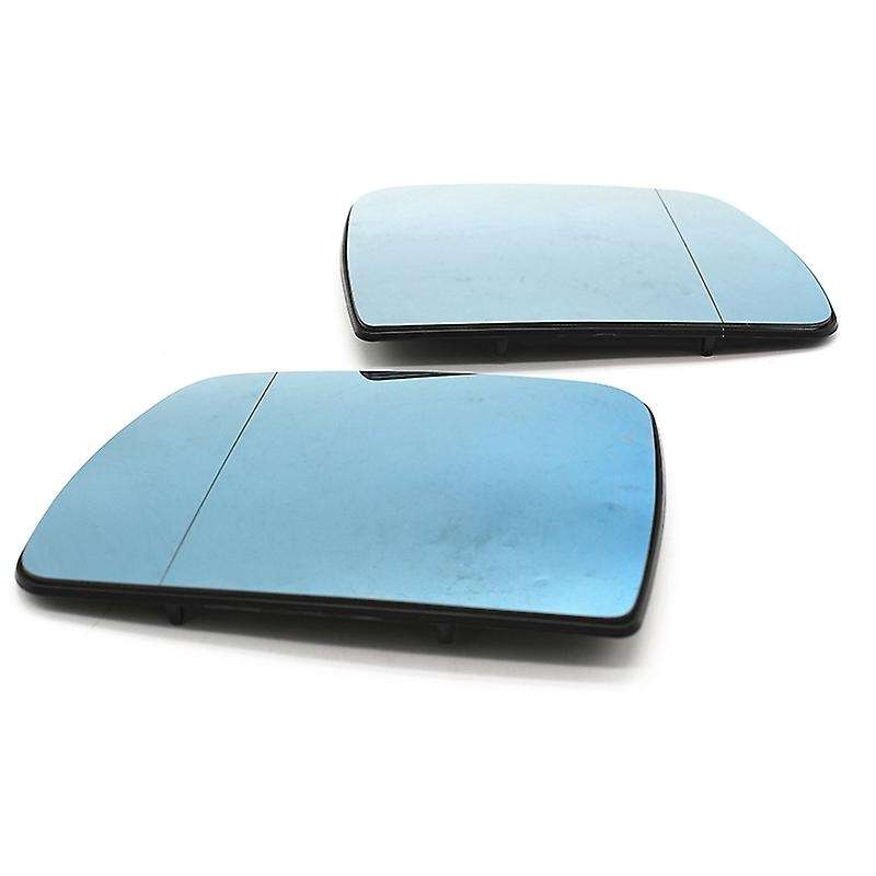 1Pair L+R Door Wing Mirror Glass Heated Blue Left Right Side for X5 E53 99-06 3.0I 4.4I Rearview Mir