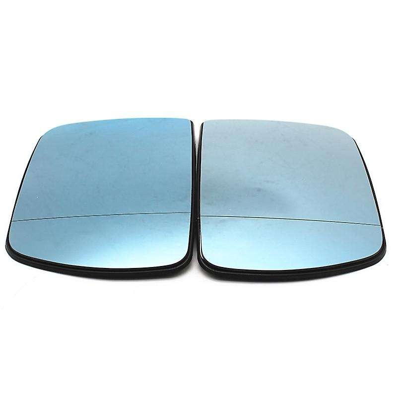 1Pair L+R Door Wing Mirror Glass Heated Blue Left Right Side for X5 E53 99-06 3.0I 4.4I Rearview Mir