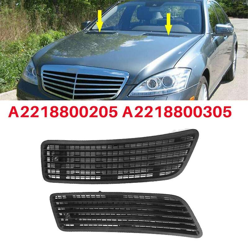 1Pair Hood Upper Grille Vent Radiator Cover Trim for W221 W216 W251 2007-2013 A2218800205 A221880030