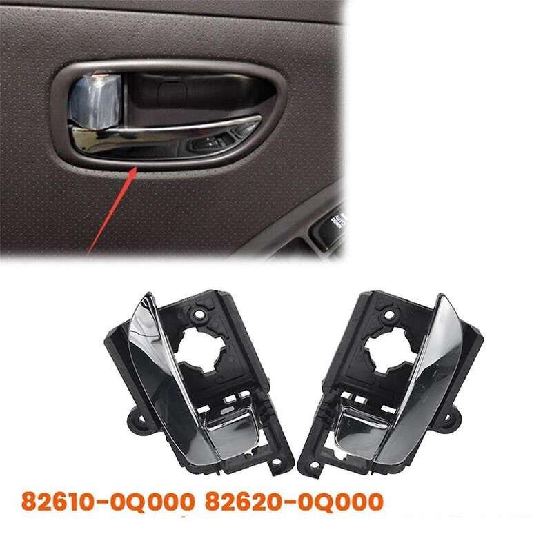 1Pair Inner Door Handle Chrome Trim Assembly 82610-0Q000 82620-0Q000 for Sedan 2007-2015 826100Q000