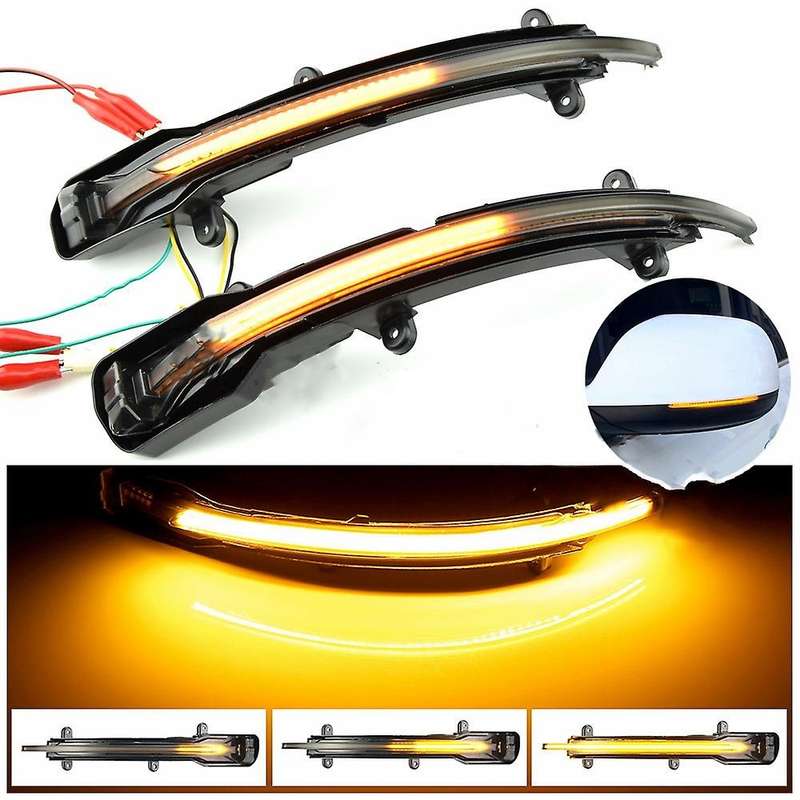 1Pair LED Dynamic Turn Signal Light Side Mirror Indicator Blinker for Q7 Q5 SQ5 8R 2010-2017