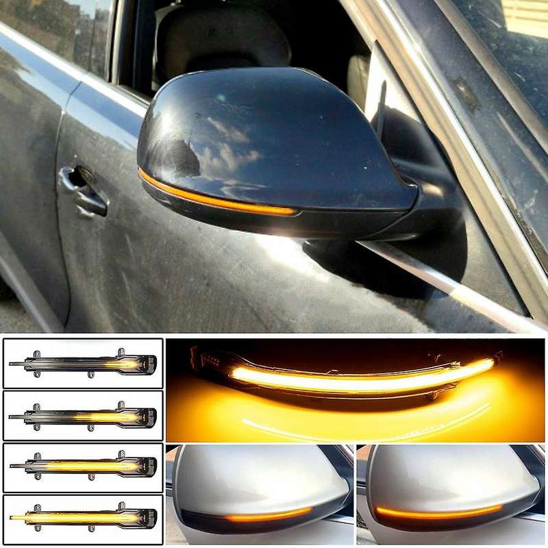 1Pair LED Dynamic Turn Signal Light Side Mirror Indicator Blinker for Q7 Q5 SQ5 8R 2010-2017