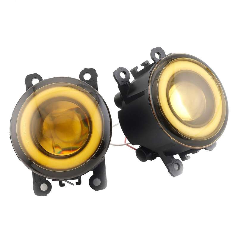 1Pair LED Fog Light Angel Eye Daytime Running Lights for 2018 2019 2020 JB43 Jimny 1998-2017 Yellow
