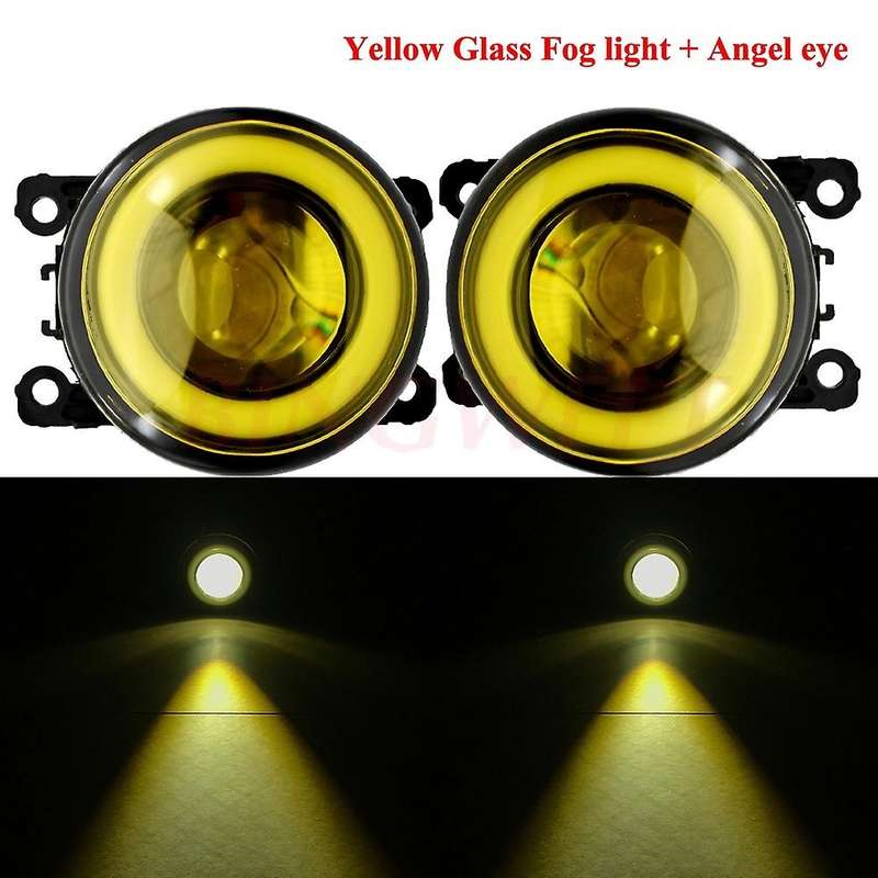 1Pair LED Fog Light Angel Eye Daytime Running Lights for 2018 2019 2020 JB43 Jimny 1998-2017 Yellow