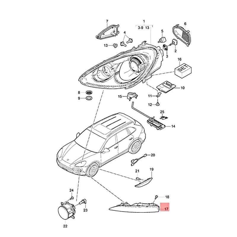 1Pair LED DRL Daytime Ruuning Light Turn Signal Fog Lamp Assembly for 92A /Turbo 2011-2014