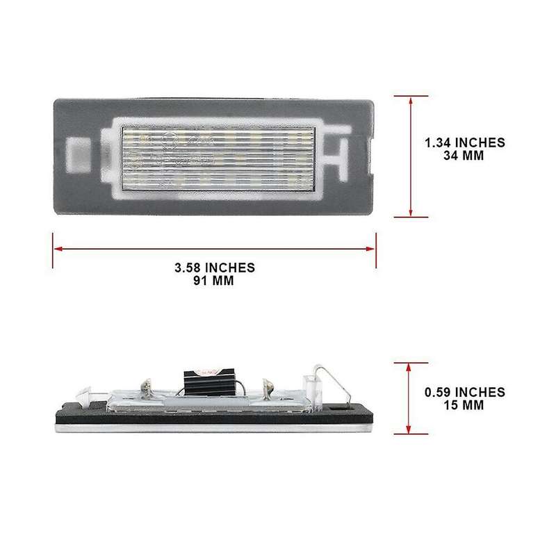 1Pair LED License Plate Lighting for Panda Mk3 169 2003-2012 Mk4 319 2011-, 71734797 , 71771501