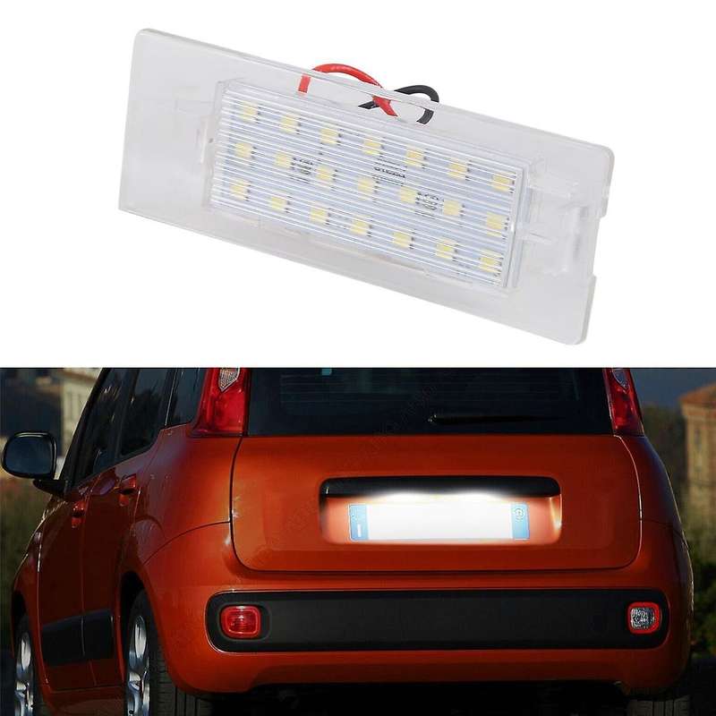 1Pair LED License Plate Lighting for Panda Mk3 169 2003-2012 Mk4 319 2011-, 71734797 , 71771501