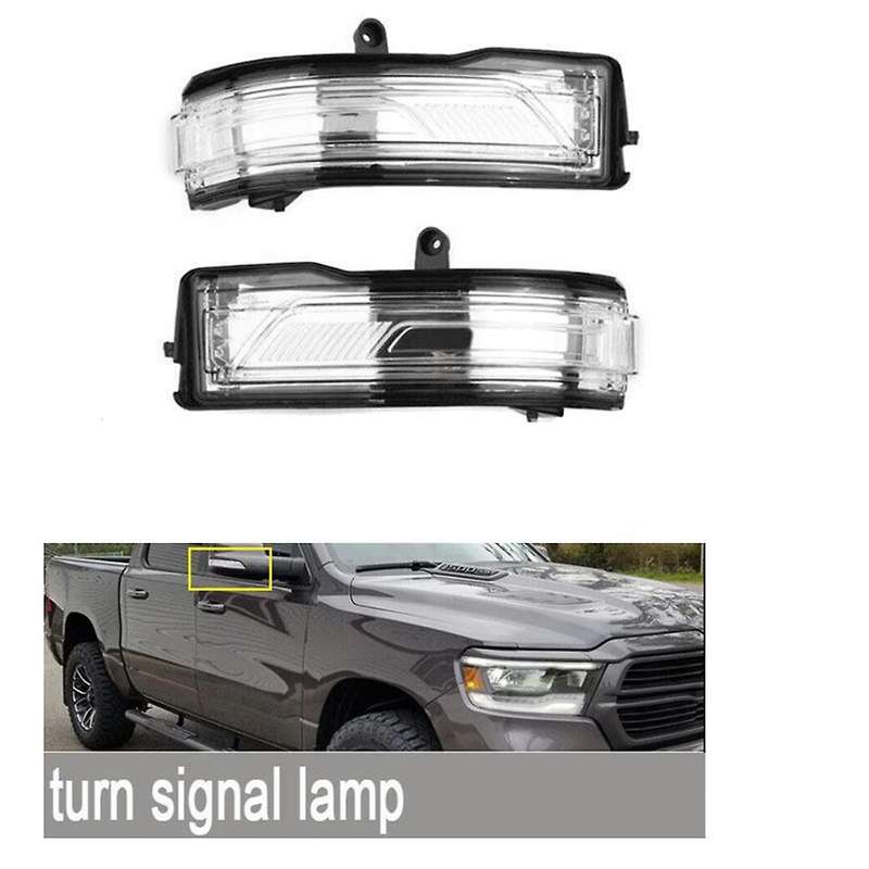 1Pair LED Rearview Mirror Turn Signals 68402097AA 68402096AA for Ram 1500 19-22 Wing Mirror Side Ind
