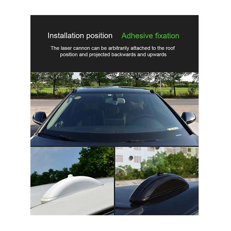 1pair Led Green Light Car Remote Navigation Light Anti Rear Collision High Speed Help Warning Light