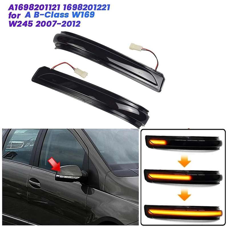 1Pair LED Rearview Mirror Turn Signal A1698201121 1698201221 for -Class W169 W245 07-12 Indicator Li