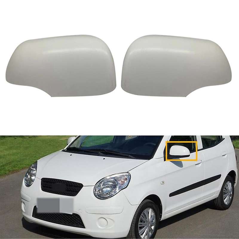 1Pair Left & Right Side Door Mirror Cover Rearveiw Mirror Cap Wing Mirror Shell for Picanto 2012-20