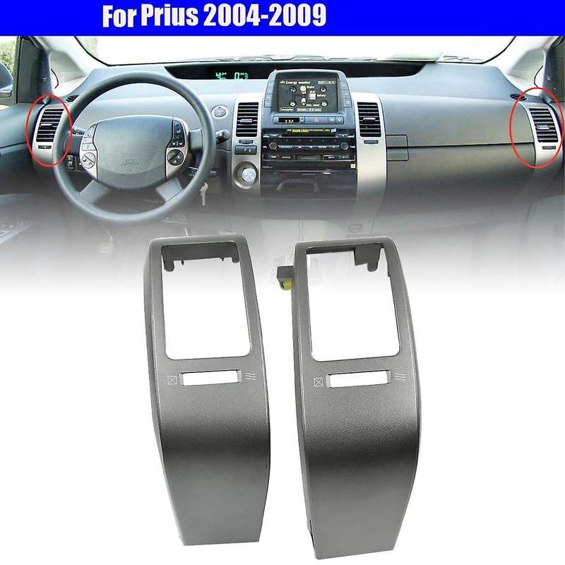 1pair Left Right Side A/c Dashboard Air Outlet Trim Frame for Prius 2004-2009 Chrome Panel Decorati