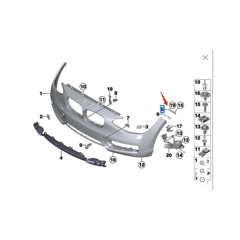 1pair Lh+rh Bumper Bracket Front Lh+rh for 1 Series F20 2010-2016 Mount Support Bracket 51117245763