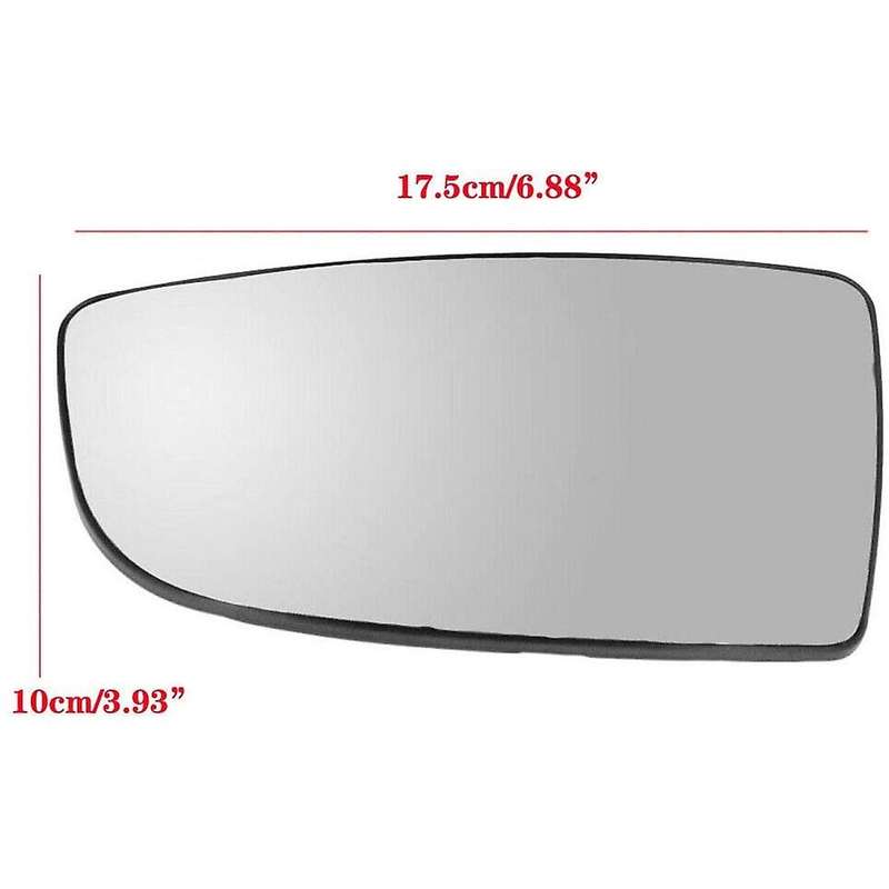 1Pair Lower Side Wing Mirror Glass Rear Veiw Mirror with Backing Plate Left Hand Side for Transit MK