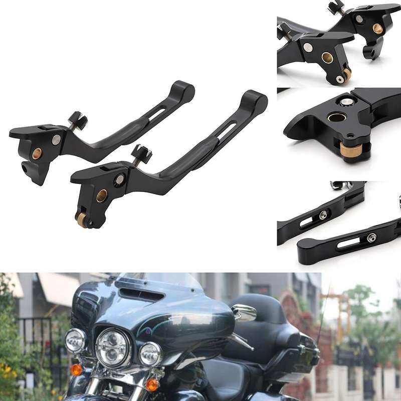 1Pair Motorcycle Clutch Brake Levers Adjustable Gliding Handle Clutch for 883 1200 48 72 2014 2015 2