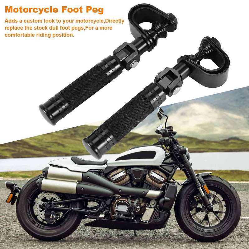 1pair Motorcycle Highway Engine Crash Bar Foot Pegs for Motorcycle Accessories Foot Rest Black