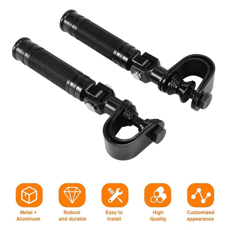 1pair Motorcycle Highway Engine Crash Bar Foot Pegs for Motorcycle Accessories Foot Rest Black