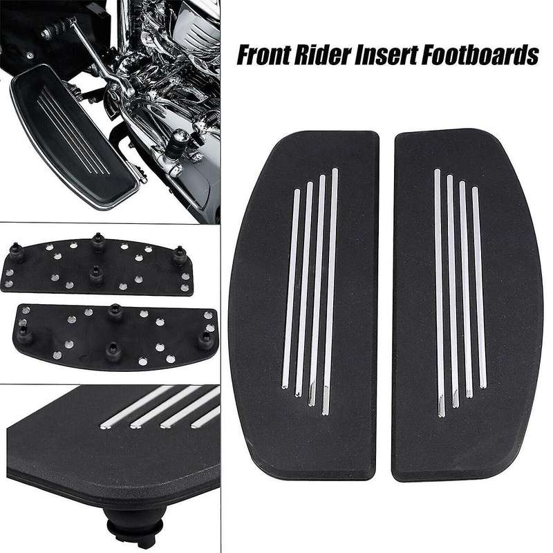 1pair Motorcycle Front Footrest Insert Foot Peg Trim for Street Road Glide Foot Pedal Covers
