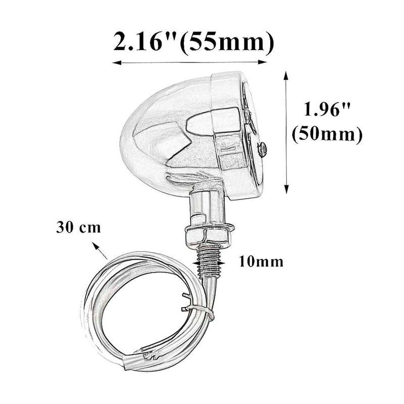 1Pair Motorcycle Turn Signal Indicator Light Motorbike Blinker Headlight Fit for