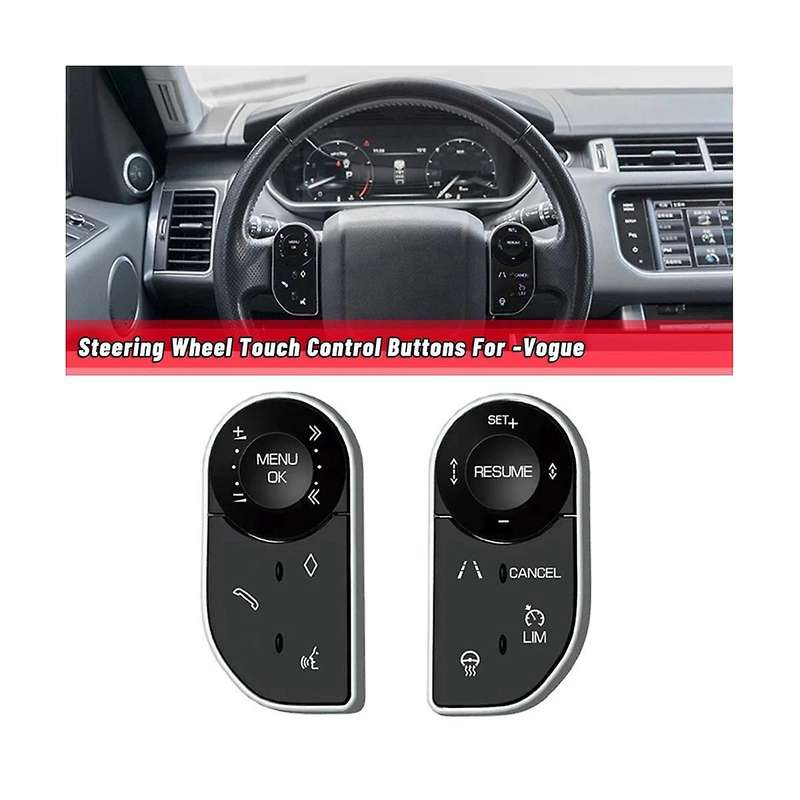 1pair Multifunction Steering Wheel Switch Touch Control Buttons for Range Sport L494 L405 5 Lr5