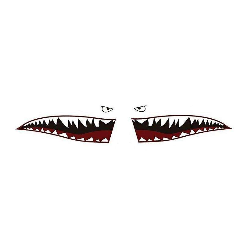 1Pair Mouth Tooth Teeth Reflective Sticker Vinyl Auto Car Cool Refiting Exterior Decal for Side Door