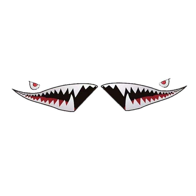 1Pair Mouth Tooth Teeth Reflective Sticker Vinyl Auto Car Cool Refiting Exterior Decal for Side Door