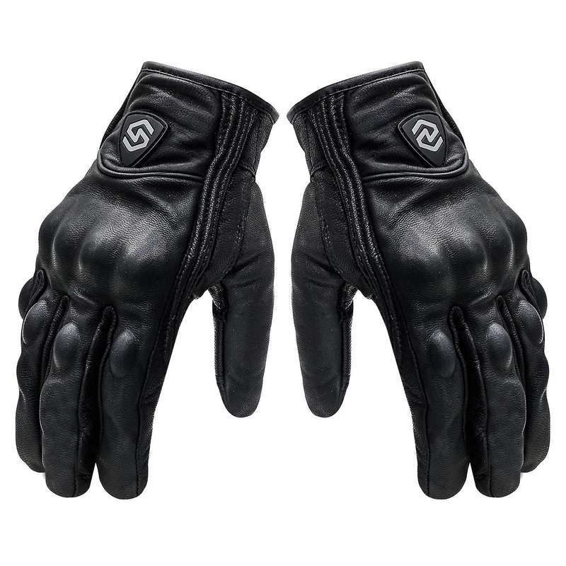 1Pair Outdoor Protective Gloves Leather Windproof Gloves AllFingerPressScreen Gloves Motocross Ridin
