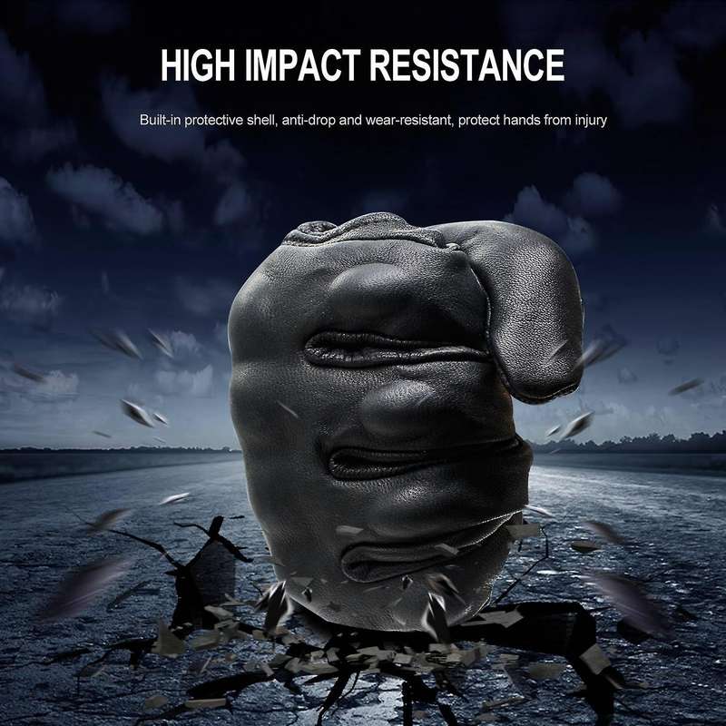 1Pair Outdoor Protective Gloves Leather Windproof Gloves AllFingerPressScreen Gloves Motocross Ridin