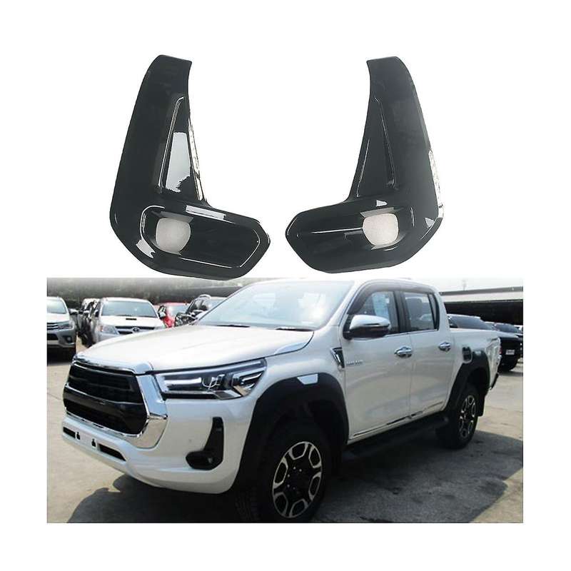 1pair Pickup Car Front Bumper Fog Light Lamp Hoods Housing Cover Replacement for 2020 2021