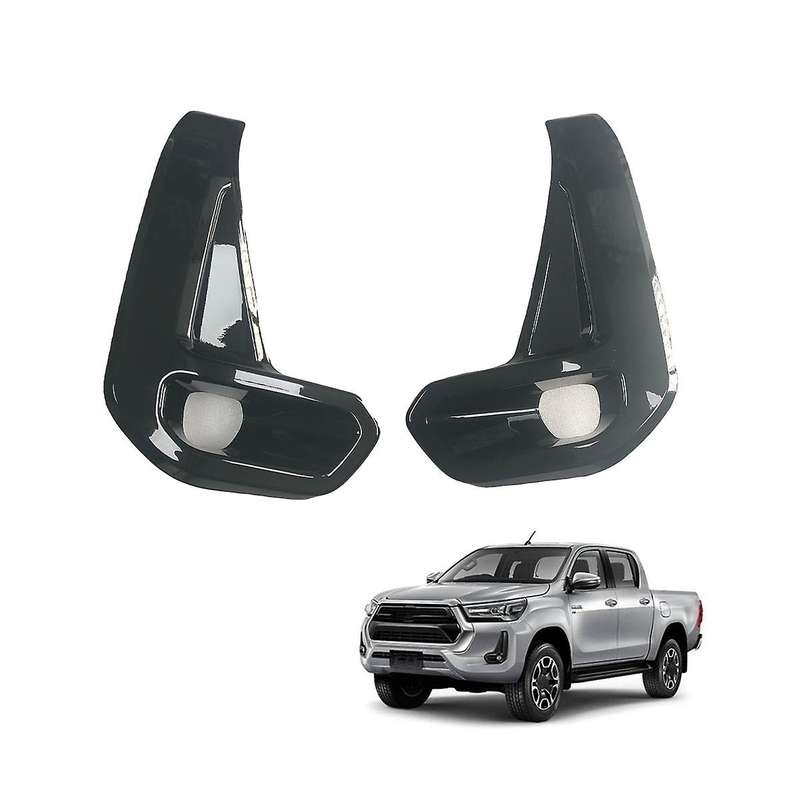 1pair Pickup Car Front Bumper Fog Light Lamp Hoods Housing Cover Replacement for 2020 2021