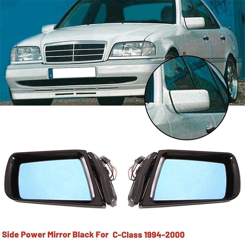 1Pair Outside Door Rearview Mirror for C-Class W210 W202 C220 C230 C280 1994-2004 2108105716 2108106