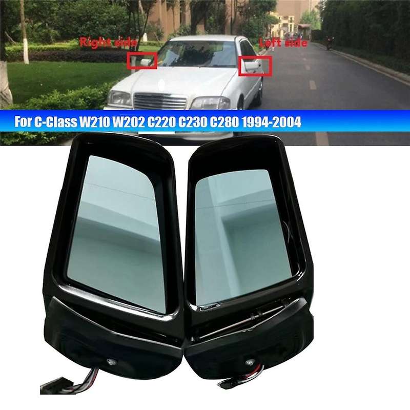 1Pair Outside Door Rearview Mirror for C-Class W210 W202 C220 C230 C280 1994-2004 2108105716 2108106