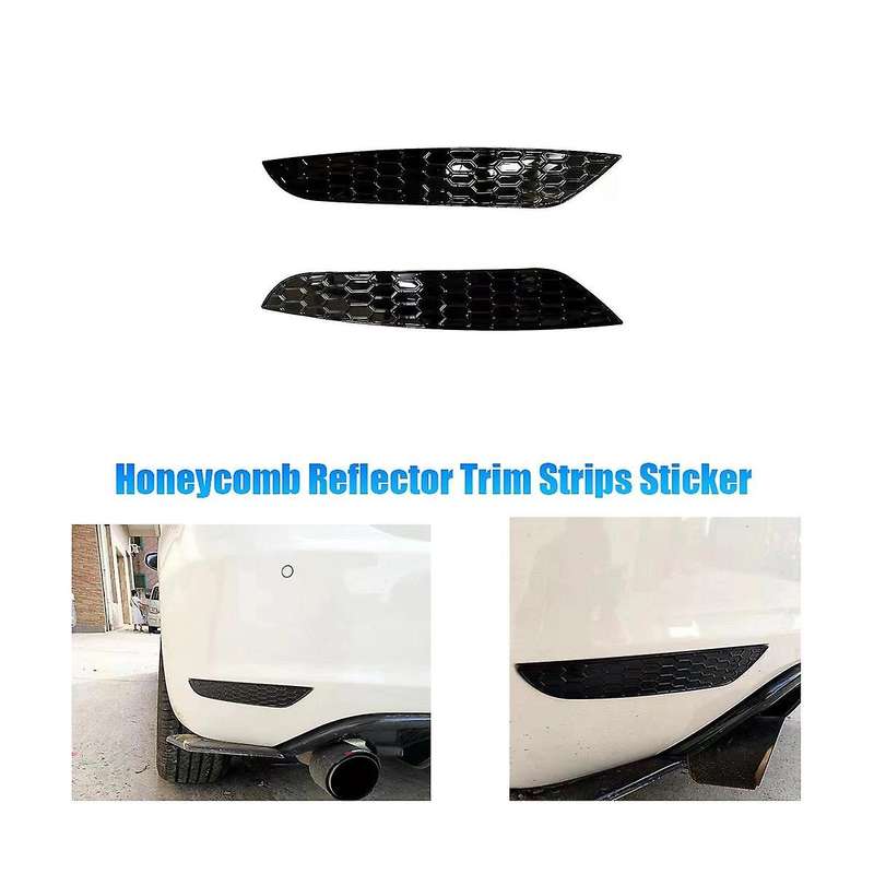 1pair Rear Bar Honeycomb Tail Fog Light Cover Trim Styling for Golf 6 Rear Bumper Reflector Strips