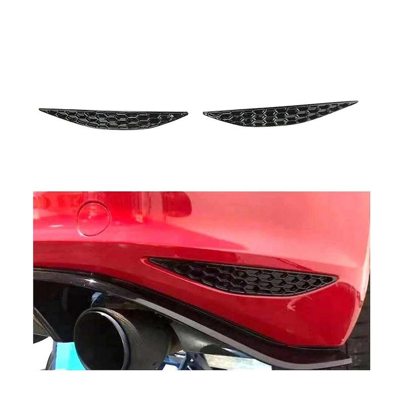 1pair Rear Bar Honeycomb Reflector Cover Trim Styling for Golf 7 Mk7 2014-2018 Tail Fog Light Strip