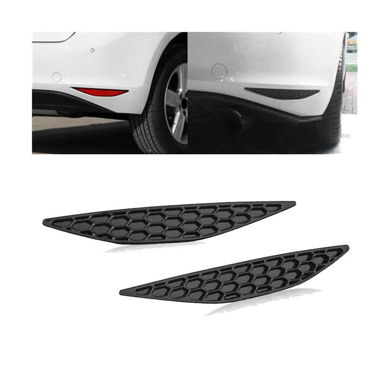 1pair Rear Bar Honeycomb Reflector Cover Trim Styling for Golf 7 Mk7 2014-2018 Tail Fog Light Strip