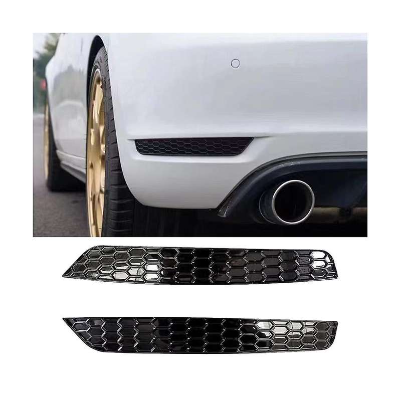 1Pair Rear Bumper Honeycomb Reflector Cover Trim Styling for Golf 6 Rear Bar Tail Fog Light Strips S