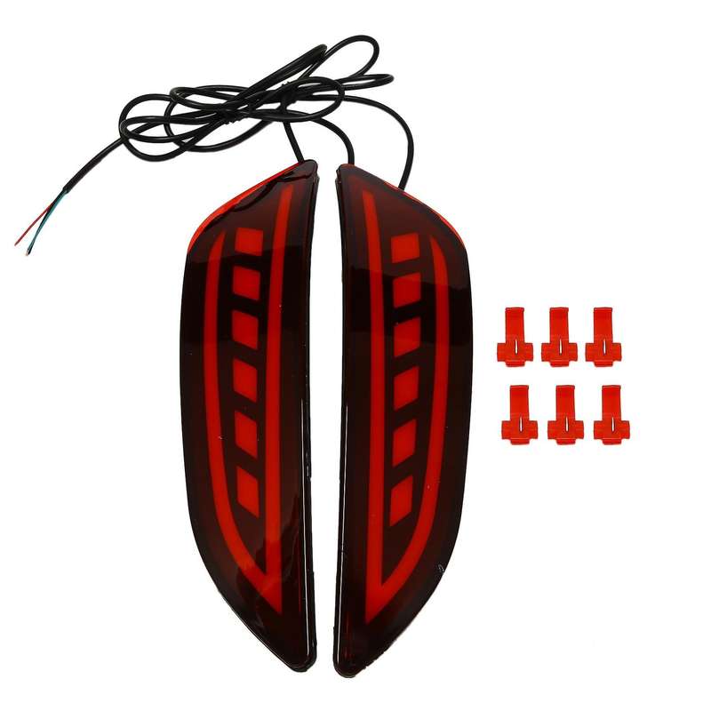 1Pair Rear Bumper LED Reflector Light Brake Light Fog Lamp Taillight for Accent / Hatchback 2011-201