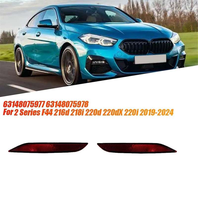 1Pair Rear Bumper Reflector Light Trim 63148075977 63148075978 for 2 Series F44 216D 218I 220D 220DX