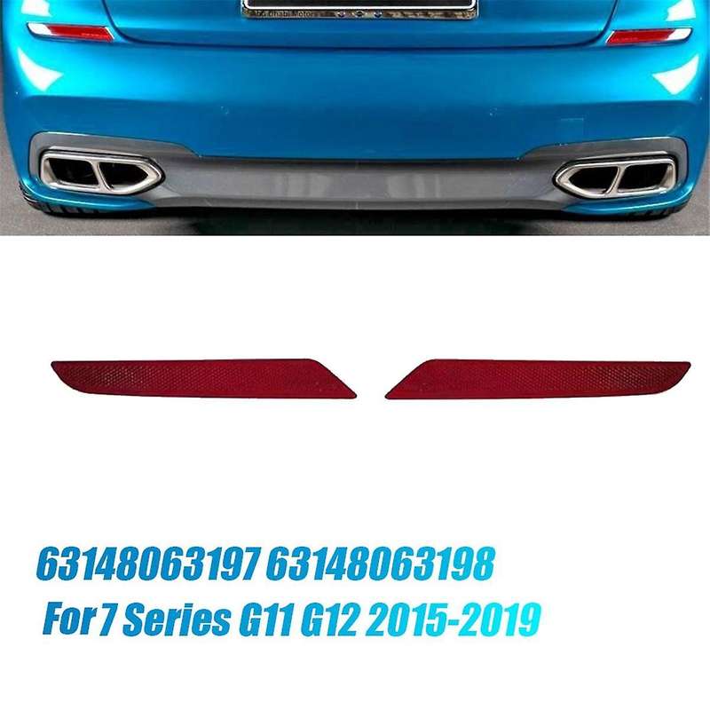 1Pair Rear Bumper Reflector Trim Light 63148063197 63148063198 for 7 Series G11 G12 2015-2019 Brake