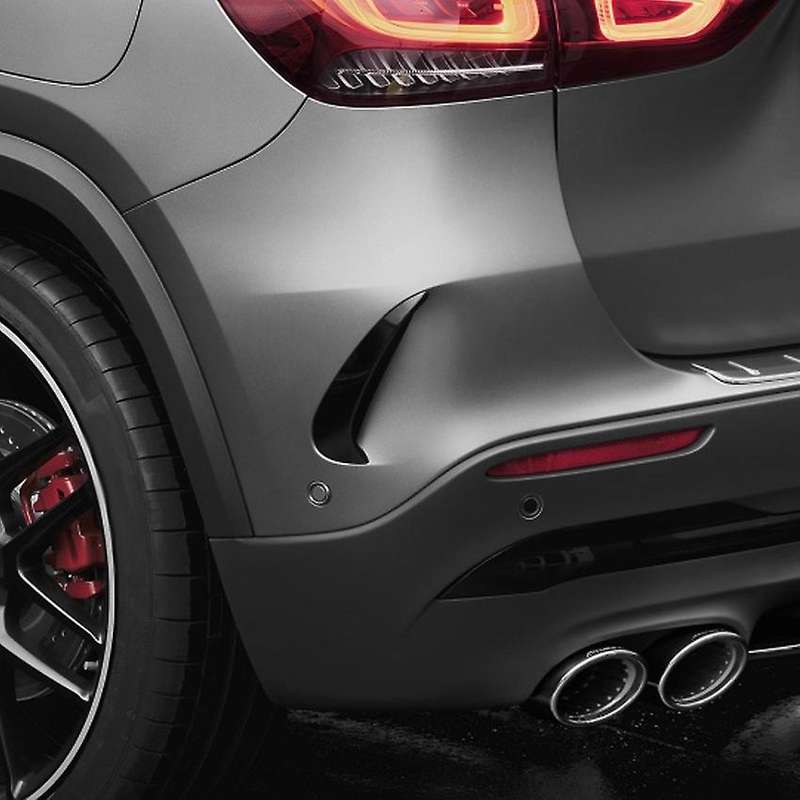 1Pair Rear Bumper Spoiler Canards Splitter Piano Black ABS for  H247 GLA200 GLA35 GLA45S Line 2020+
