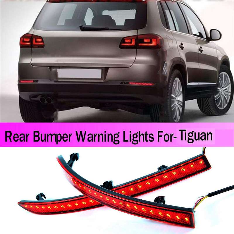 1Pair Rear Bumper Warning Lights LED Rear Fog Lights Brake Light Reflector for