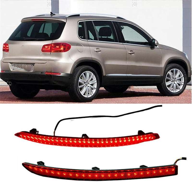 1Pair Rear Bumper Warning Lights LED Rear Fog Lights Brake Light Reflector for