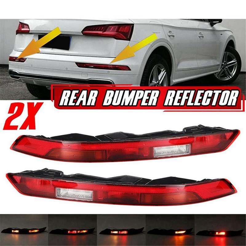 1Pair Rear Bumper Tail Light(LH+RH)Reflector Light Brake Light 80A945069A 80A945070A for Q5 2018-20