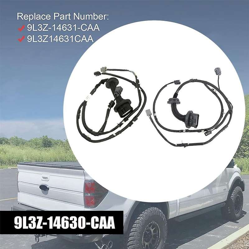 1pair Rear Crew Cab Rear Door Wiring Harness Jumper with Power for 2009-2014 9l3z-14630-caa 9l3z-146