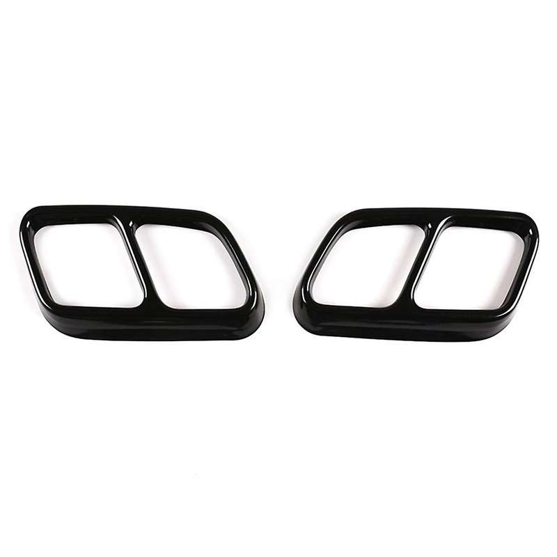 1pair Rear Dual Exhaust Muffler Pipe Cover Trim for X204 W218 2012-2017 Tail Throat Frame A