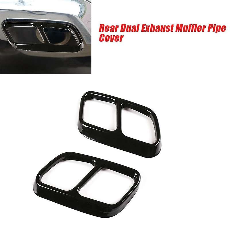 1pair Rear Dual Exhaust Muffler Pipe Cover Trim for X204 W218 2012-2017 Tail Throat Frame A