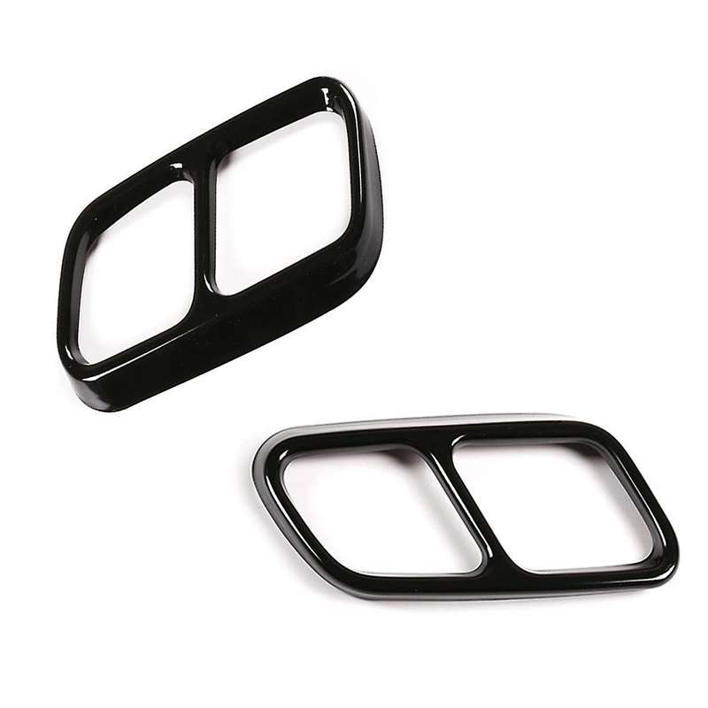 1pair Rear Dual Exhaust Muffler Pipe Cover Trim for X204 W218 2012-2017 Tail Throat Frame A